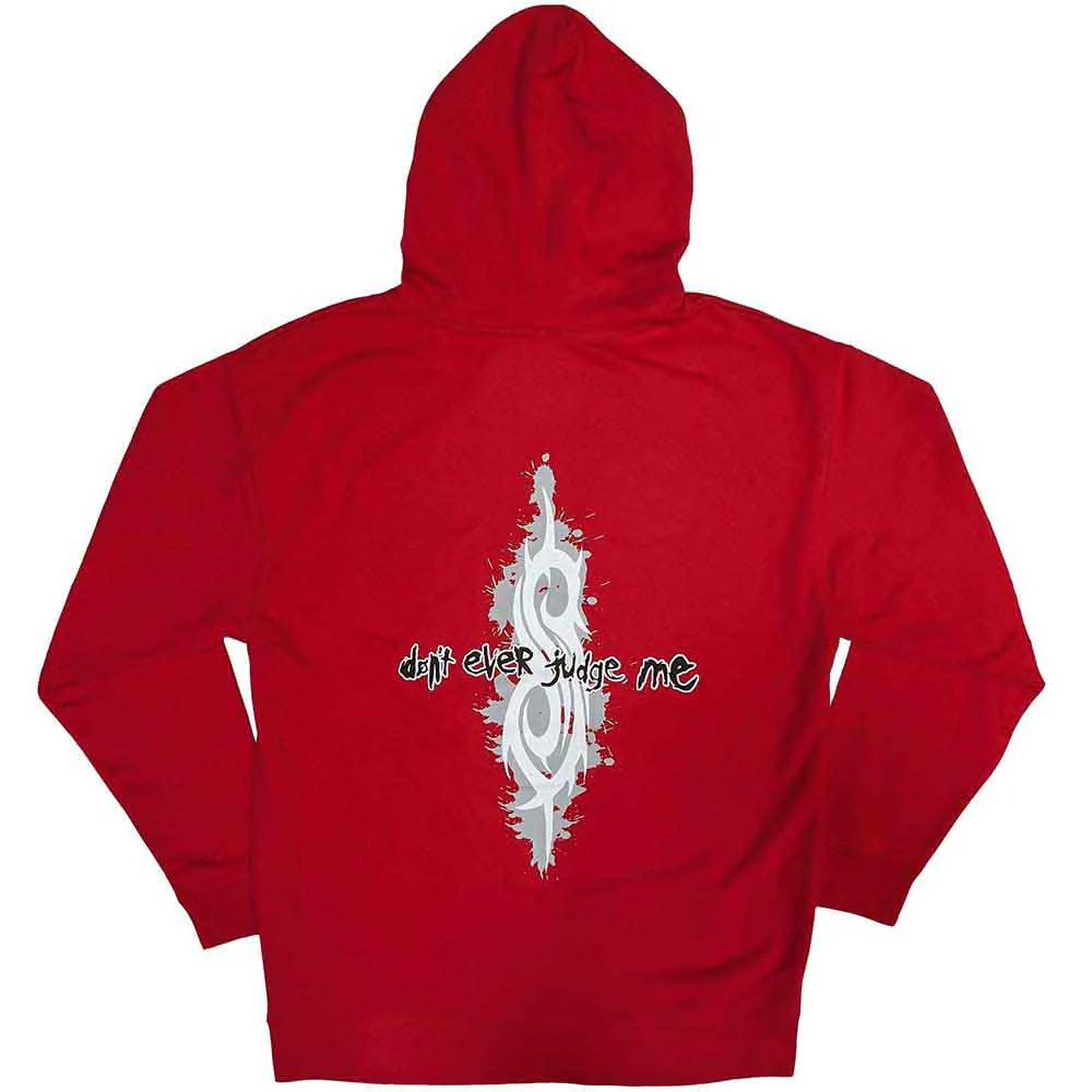 Slipknot Don't Ever Judge Me Red Medium Hoodie - Image 2