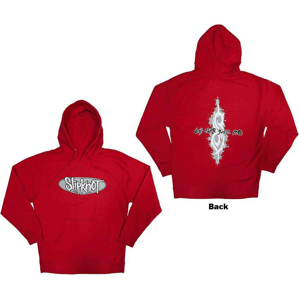 Slipknot Don't Ever Judge Me Red Medium Hoodie - Image 3
