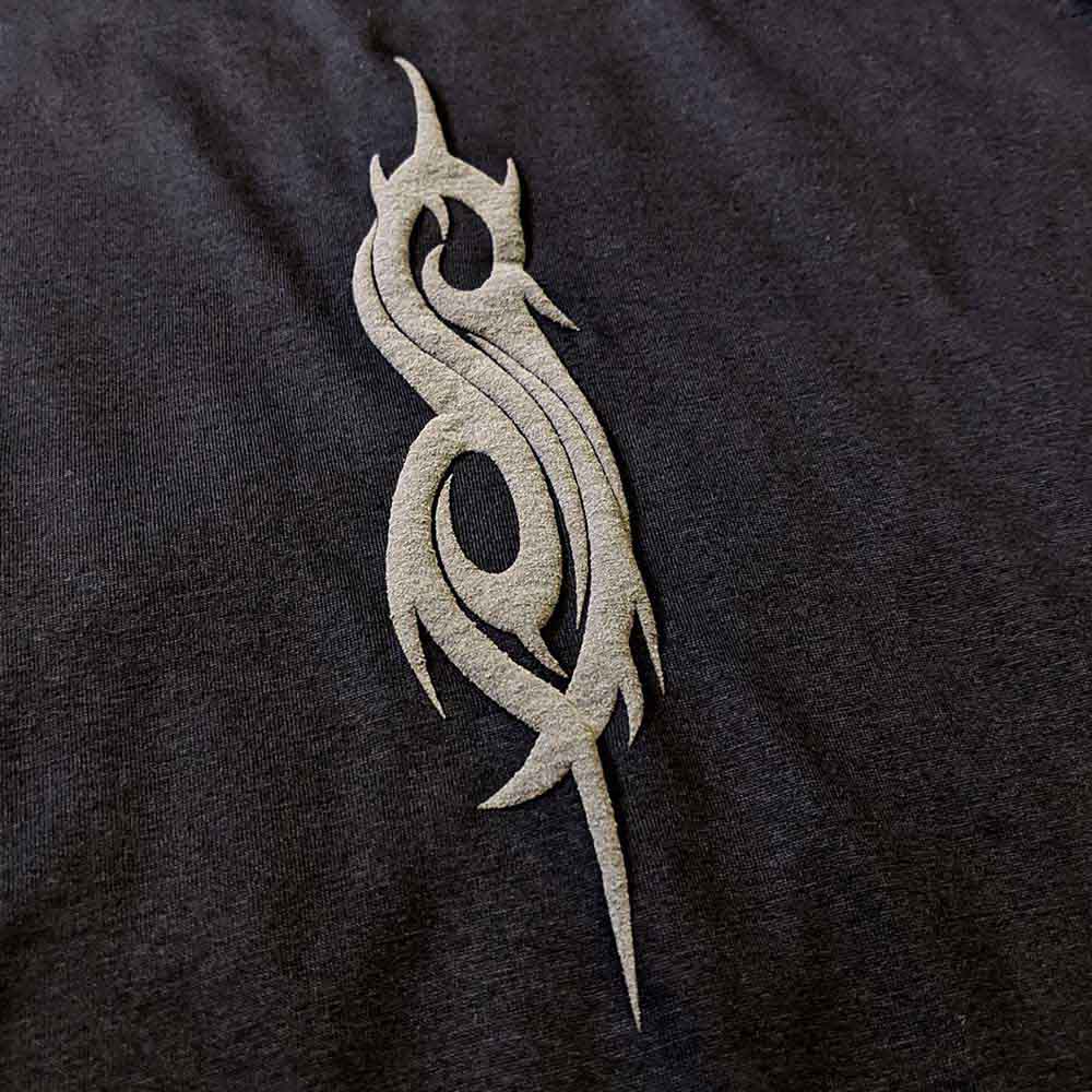 Slipknot Logo High-Build Black Small Unisex T-Shirt - Image 4