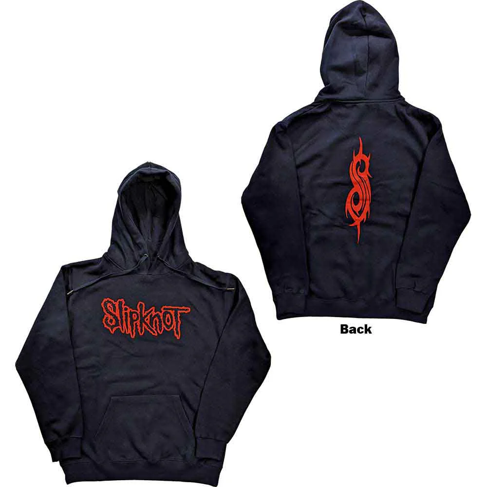 Slipknot Logo Navy Medium Hoodie - Image 3