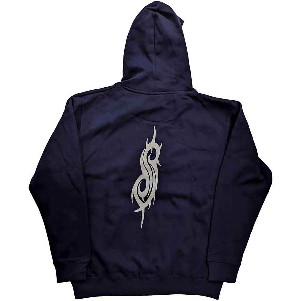 Slipknot Splatter Navy Small Hoodie - Image 2