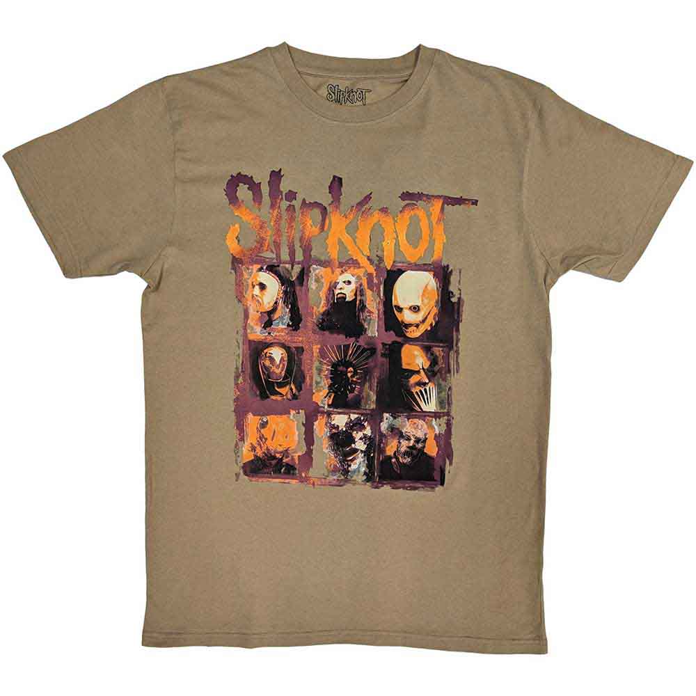 Slipknot TESF Grid Photos Tan Large Unisex T-Shirt