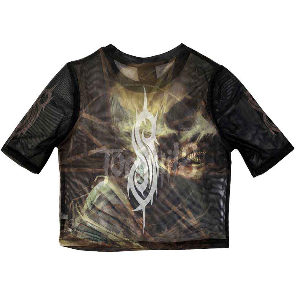 Slipknot The End So Far Black X-Large Mesh Crop Top - Image 2