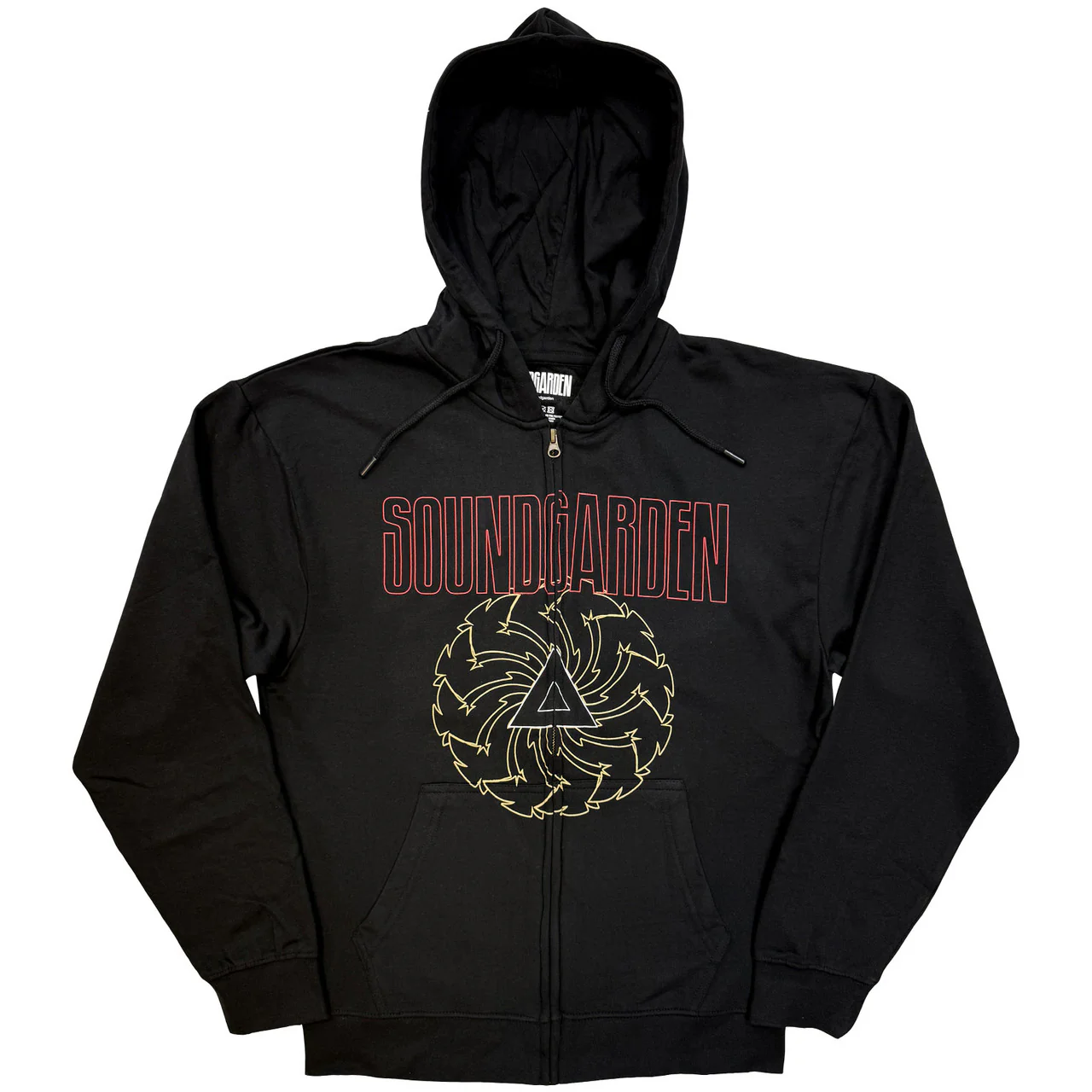 Soundgarden Spiral Logo Black Medium Zipped Hoodie