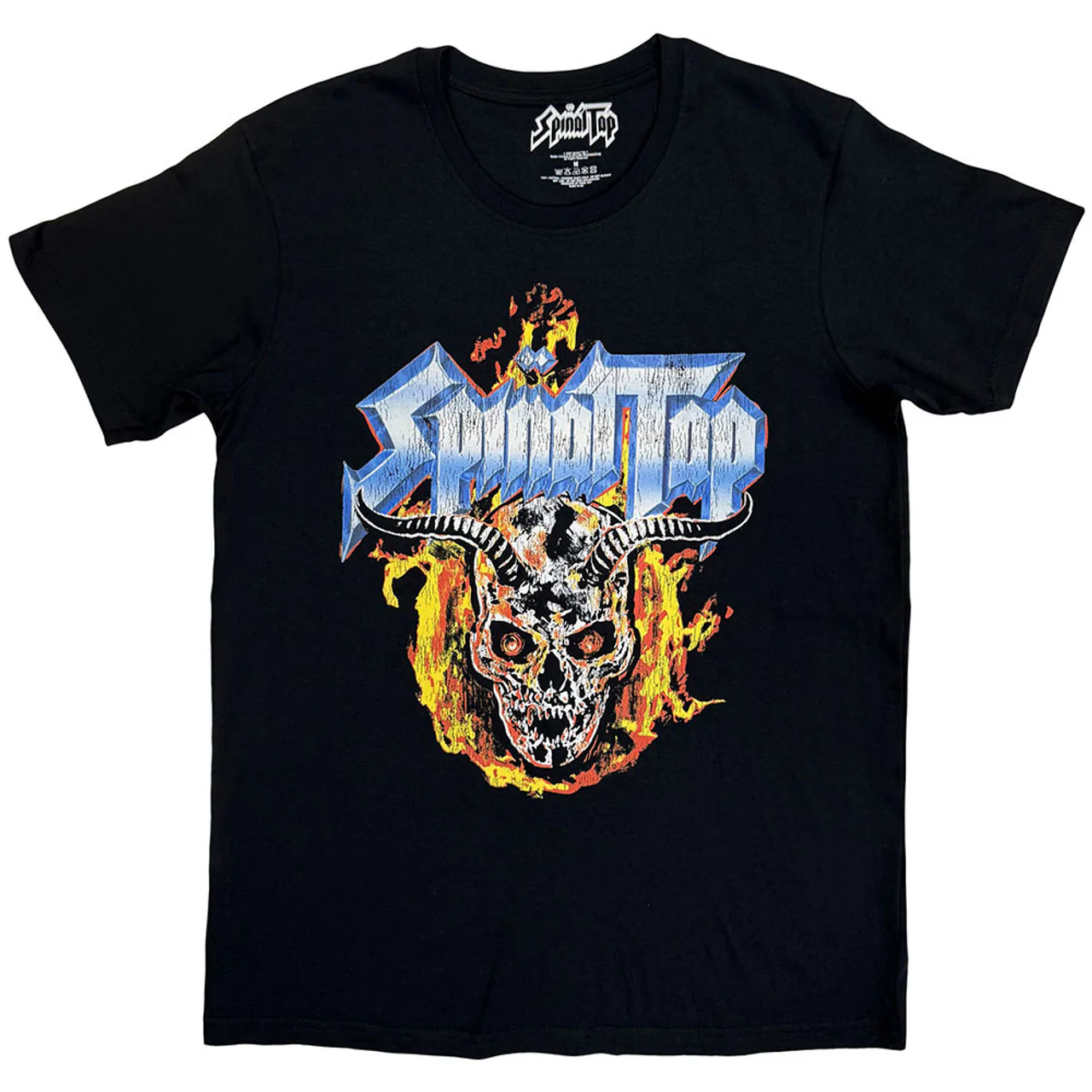 Spinal Tap Flame Skull Black Small T-Shirt