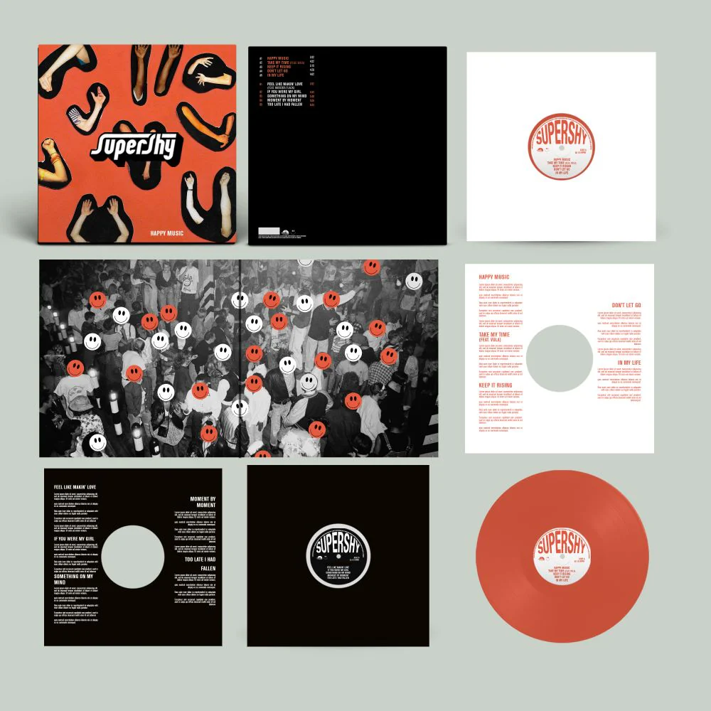 Supershy (Tom Misch) Happy Music Vinyl LP Orange & White Colour 2023 - Image 2
