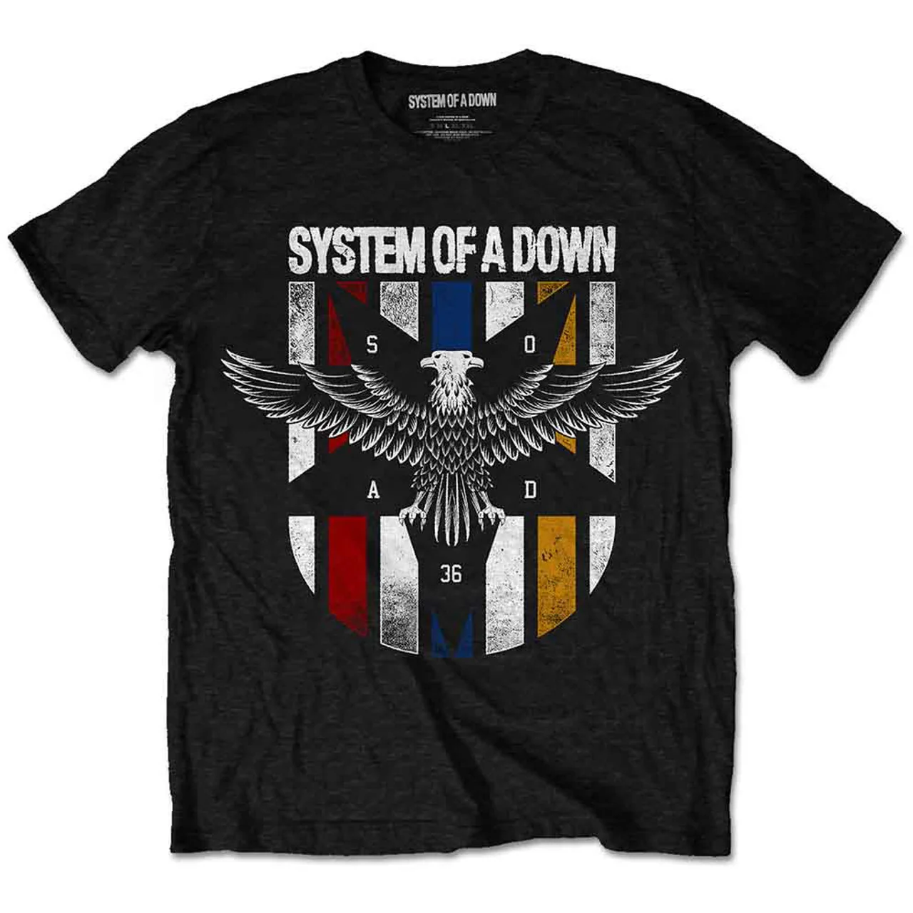 System Of A Down Eagle Colours Black X-Large T-Shirt