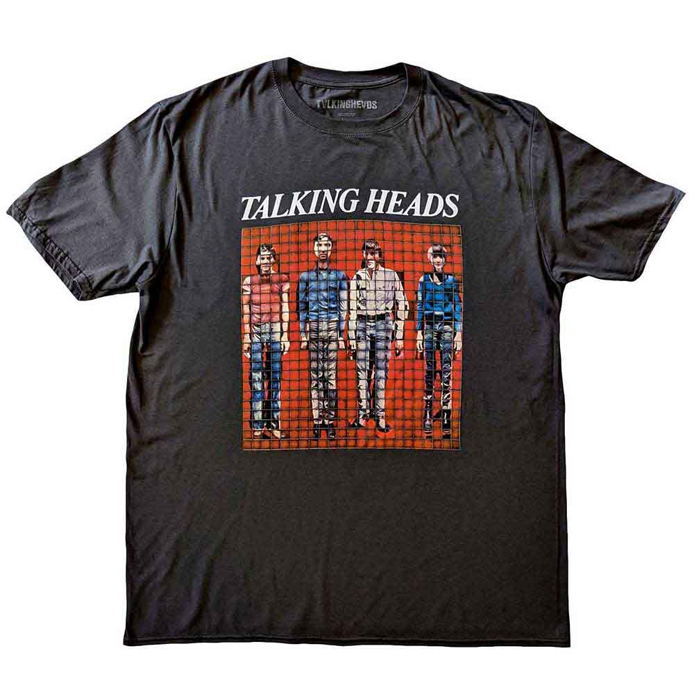 Talking Heads Pixel Portrait Charcoal Grey XX-Large T-Shirt