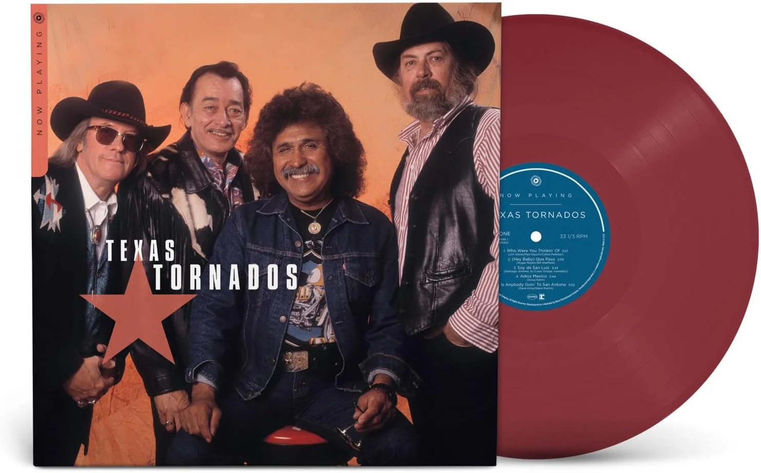 Texas Tornados Now Playing Vinyl LP Burgundy Colour 2024