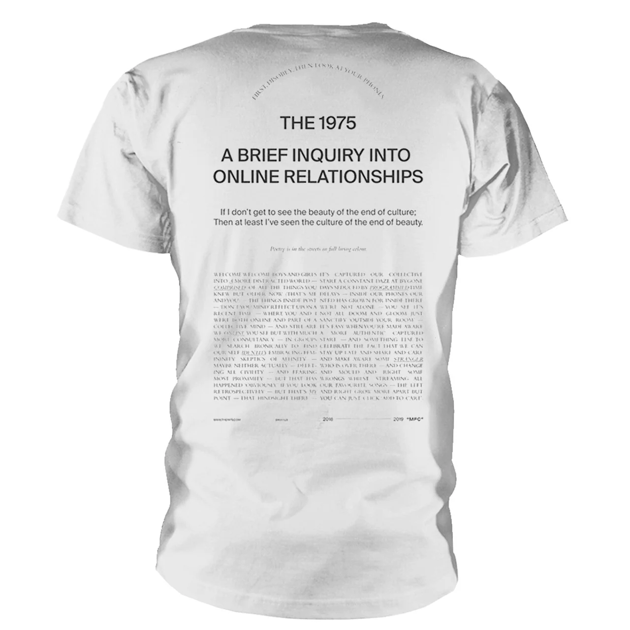 The 1975 ABIIOR Welcome Welcome White X-Large T-Shirt - Image 2