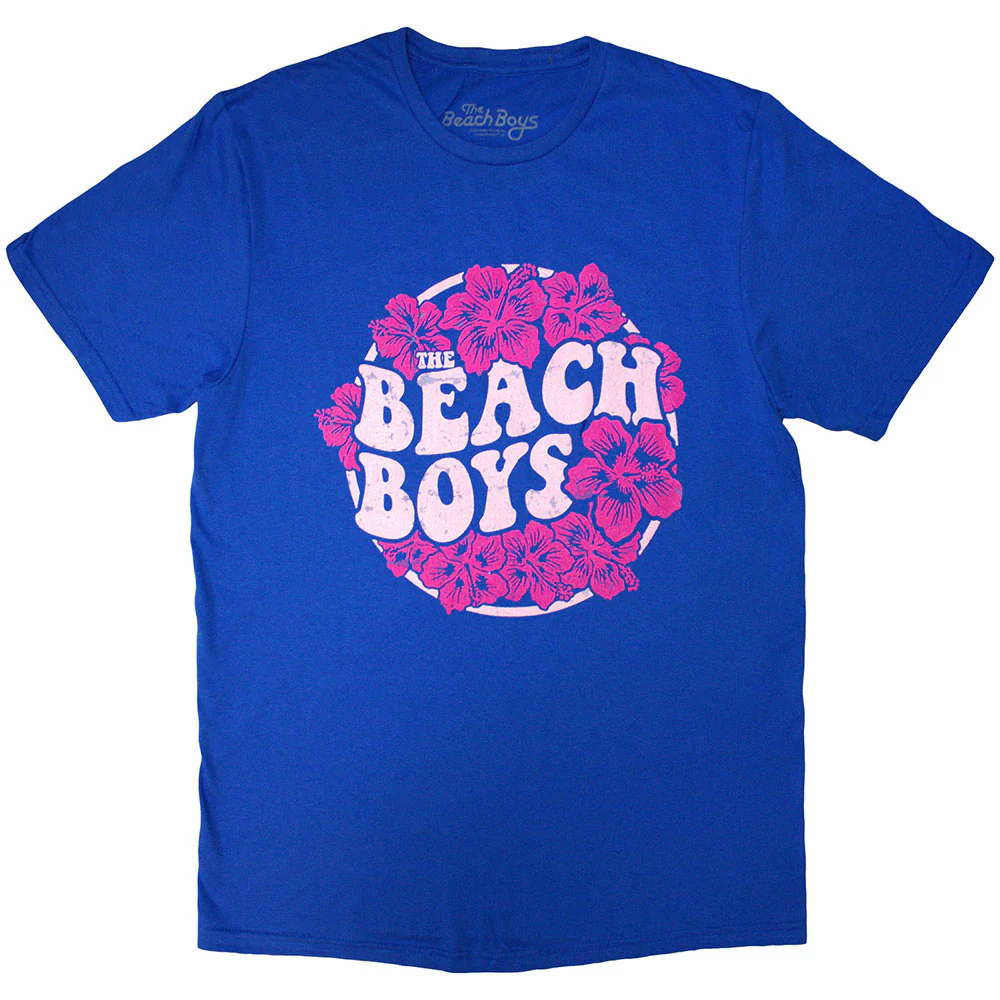 The Beach Boys Floral Print Blue Large T-Shirt