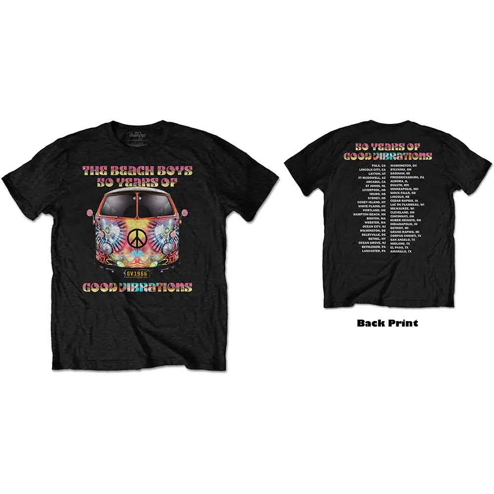The Beach Boys Good Vibes Tour Black Large T-Shirt - Image 3