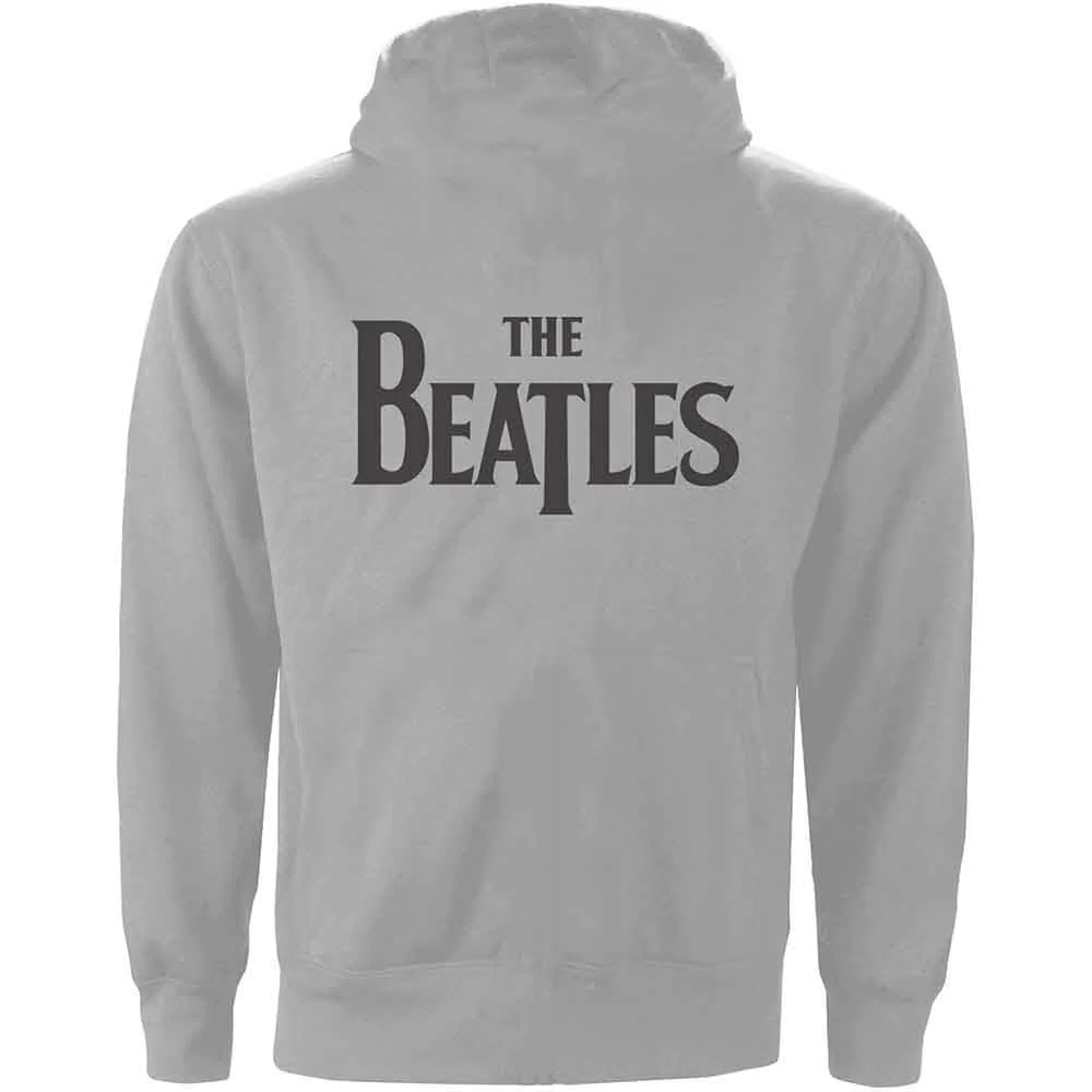 The Beatles Grey Large Zipped Hoodie - Image 2