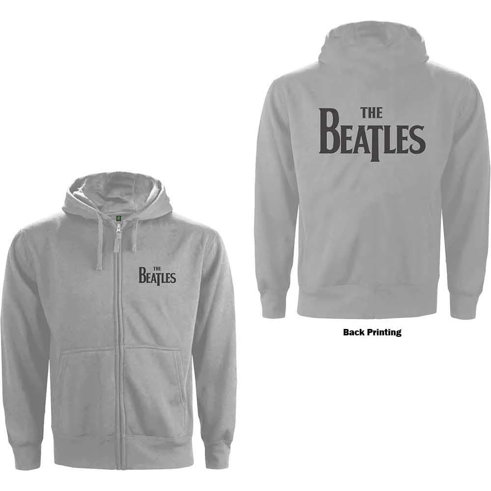 The Beatles Grey Large Zipped Hoodie - Image 3