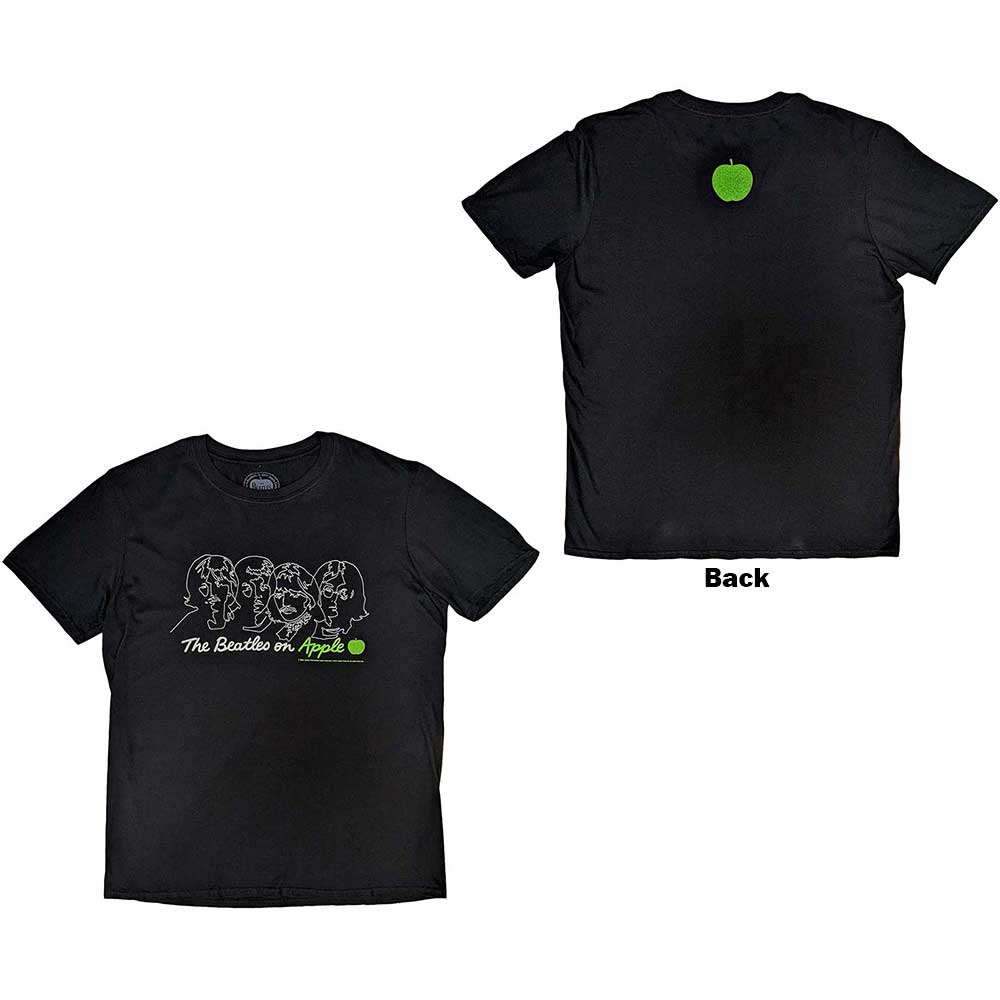 The Beatles On Apple Black Large T-Shirt - Image 3