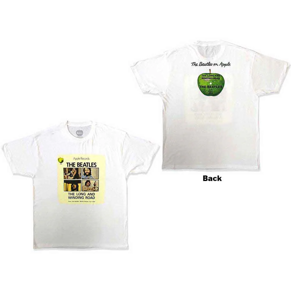 The Beatles Vintage Long & Winding Road White Small T-Shirt - Image 3