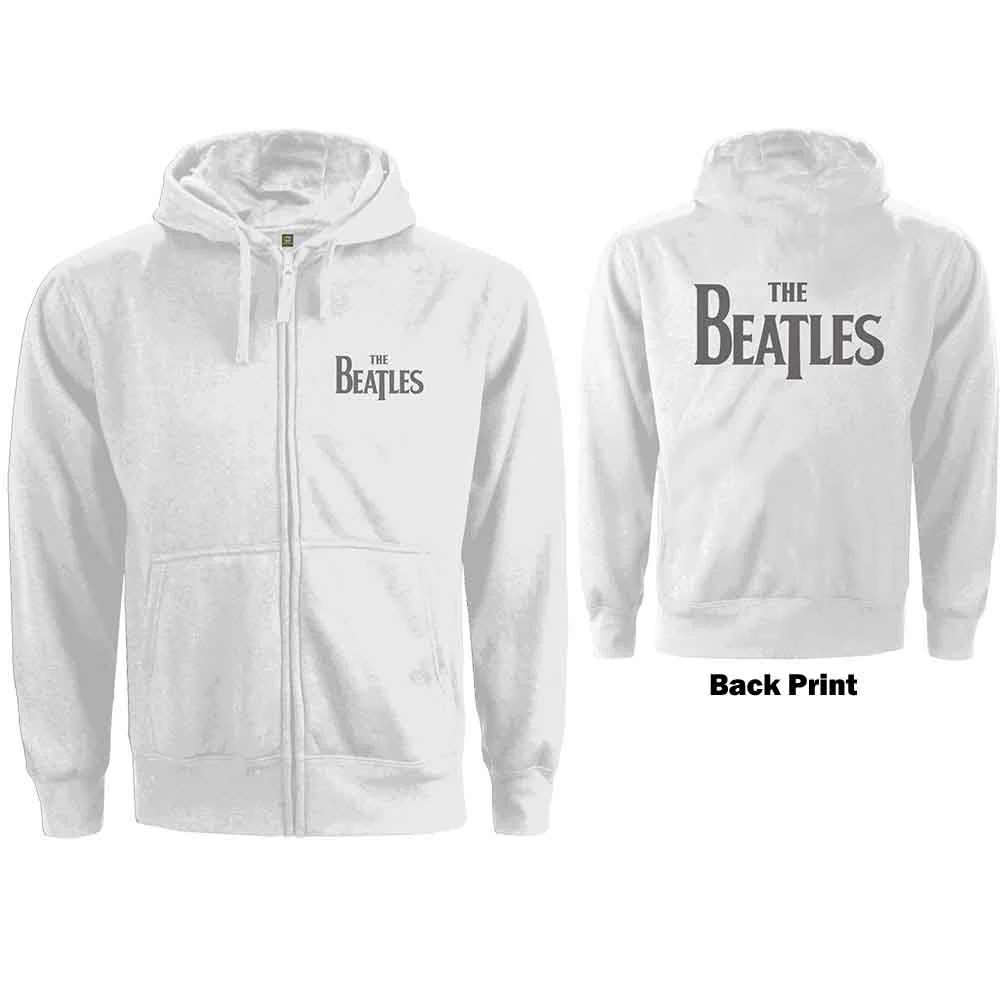 The Beatles White Ladies X-Large Zipped Hoodie - Image 3