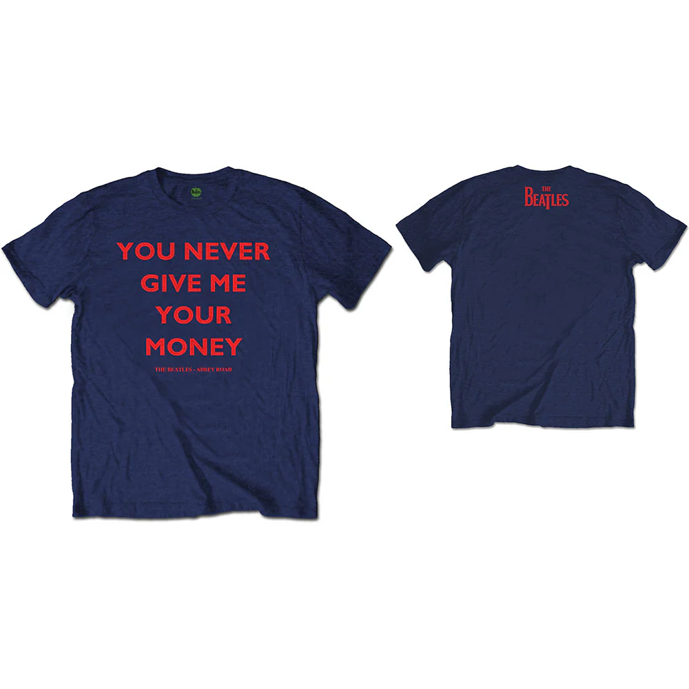 The Beatles You Never Give Me Your Money Navy Blue X-Large T-Shirt - Image 3
