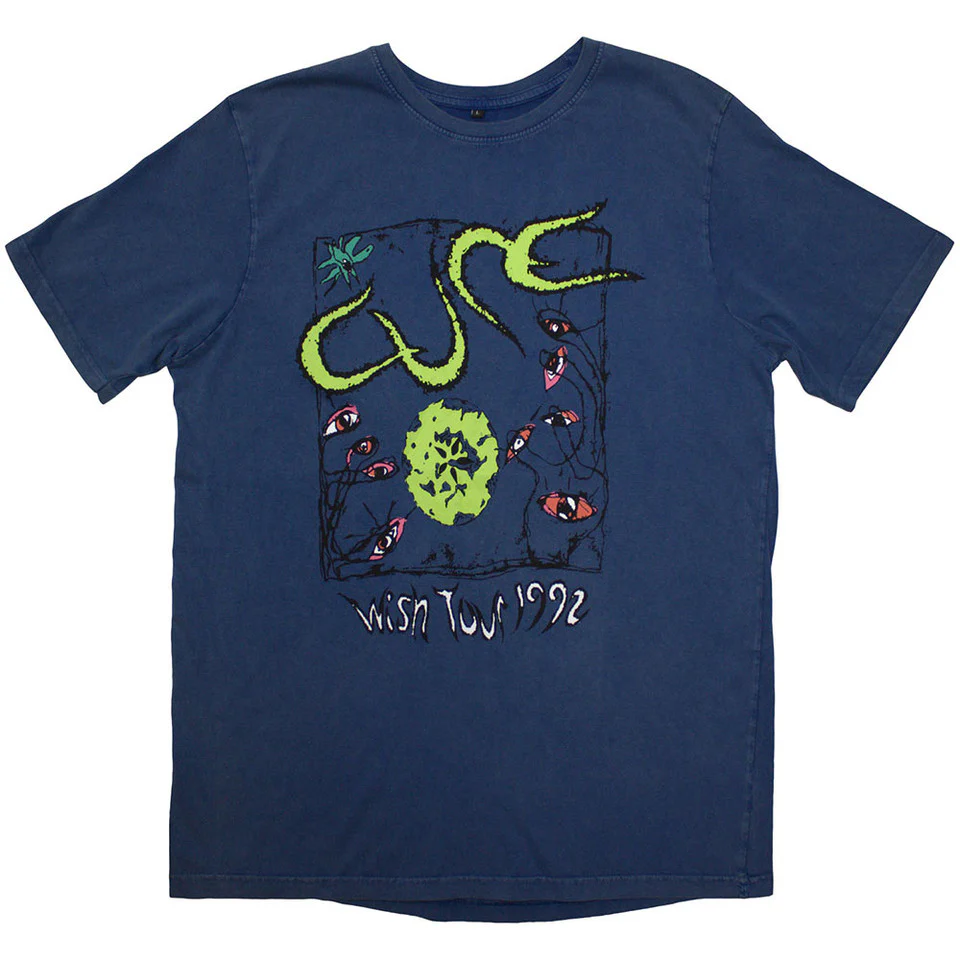 The Cure Wish Tour '92 Stone Wash Denim Blue Medium T-Shirt