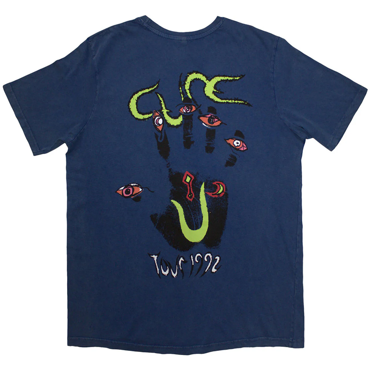 The Cure Wish Tour '92 Stone Wash Denim Blue Small T-Shirt - Image 2