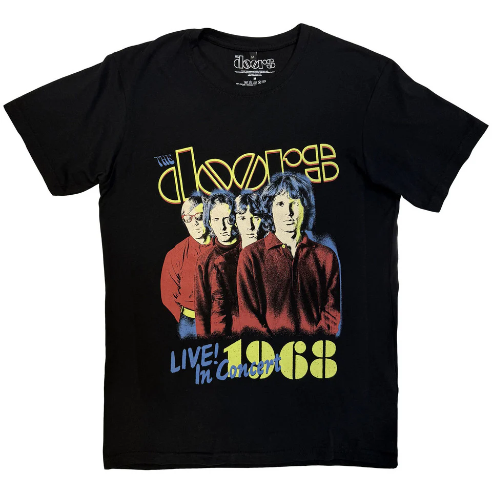 The Doors Live In Concert '68 Black Medium T-Shirt