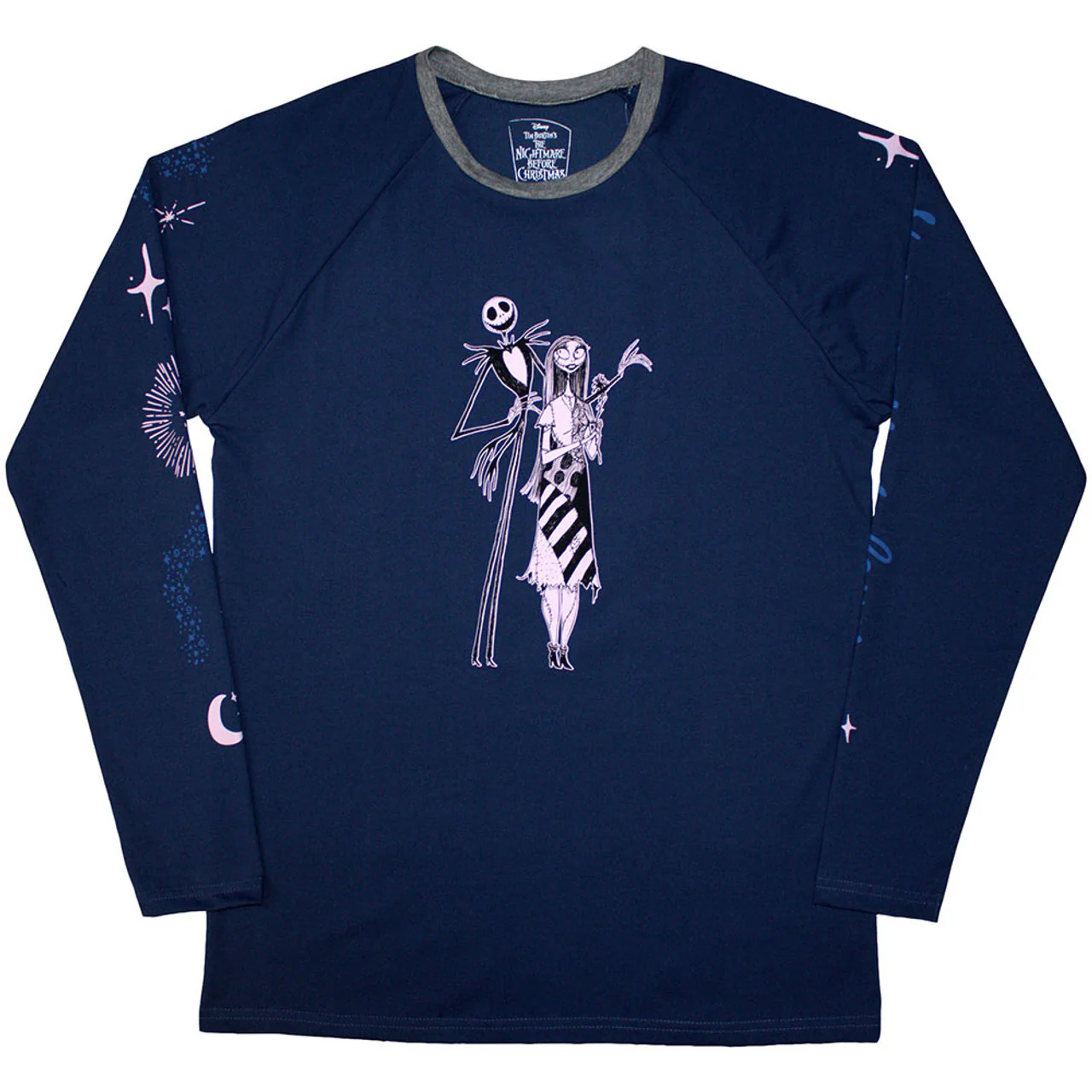 The Nightmare Before Christmas Celestial Navy Blue Long Sleeve XX-Large T-Shirt