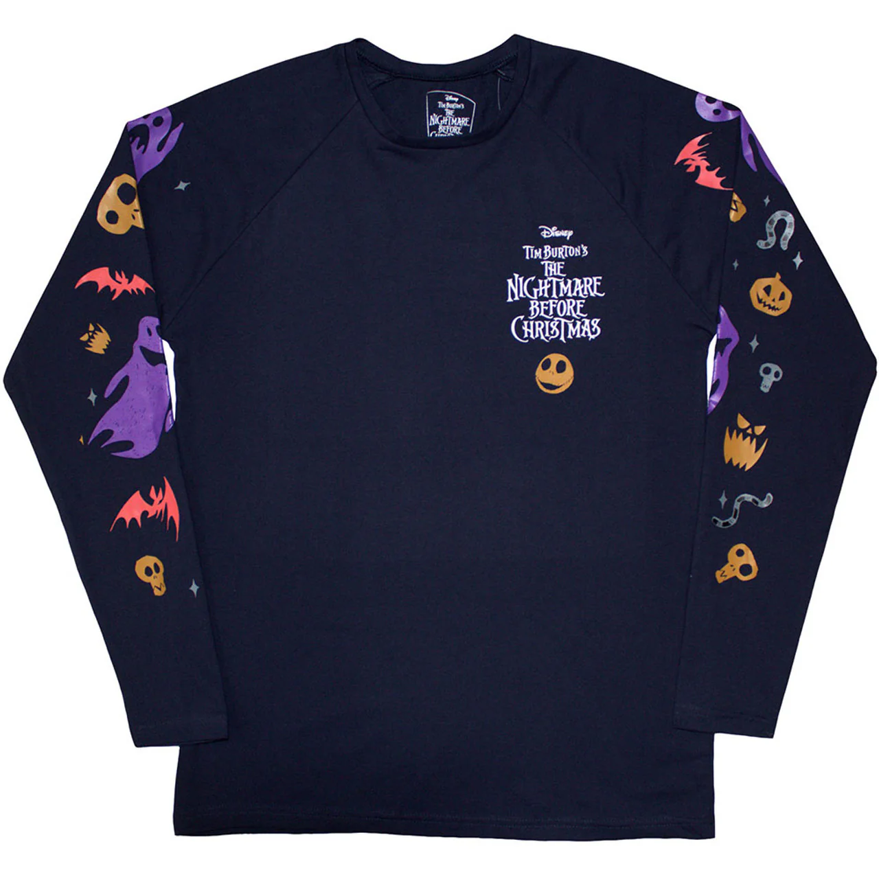 The Nightmare Before Christmas Ghouls Navy Blue Long Sleeve Large T-Shirt