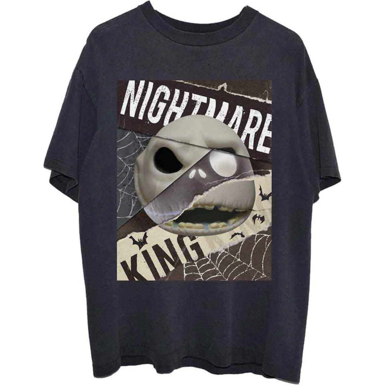 The Nightmare Before Christmas Nightmare Skull Black X-Large T-Shirt