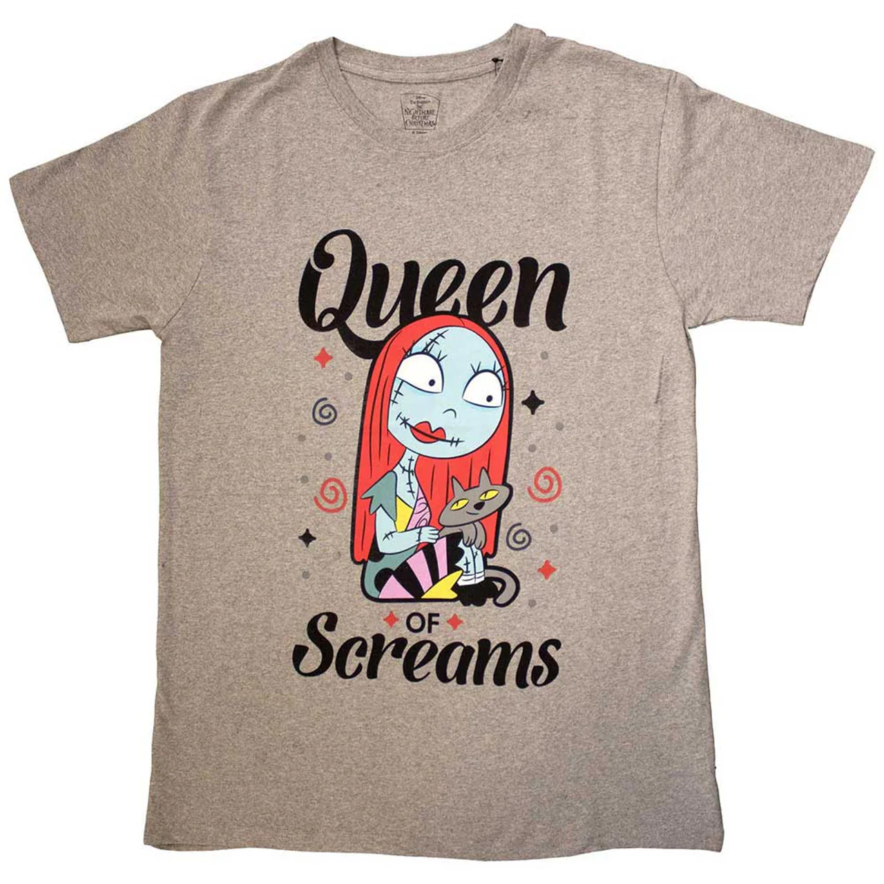 The Nightmare Before Christmas Queen Of Screams Grey Medium T-Shirt