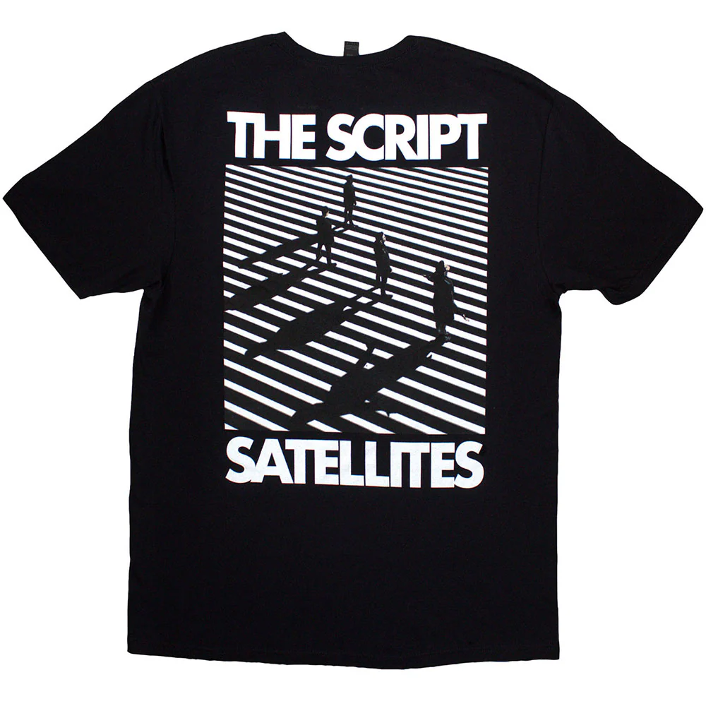 The Script Satellites & Pocket Logo Black X-Large Unisex T-Shirt - Image 2