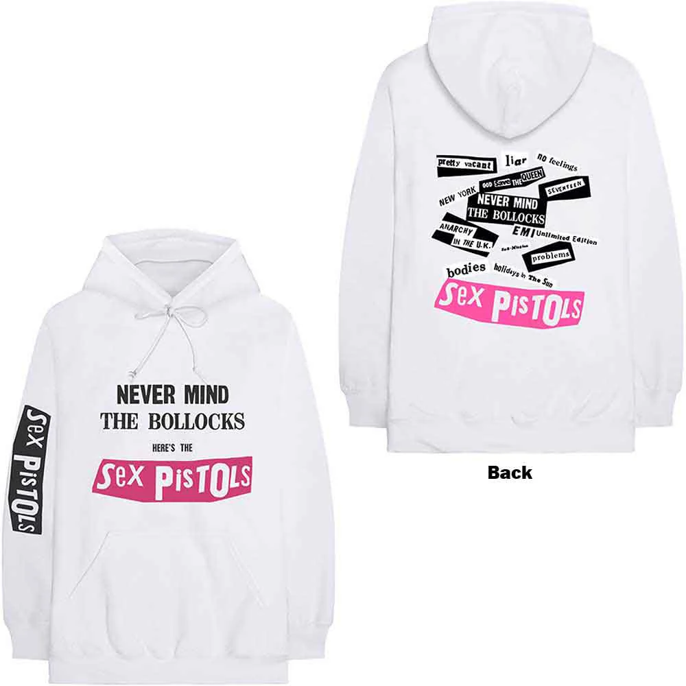The Sex Pistols Never Mind The Bollocks White Medium Hoodie - Image 3