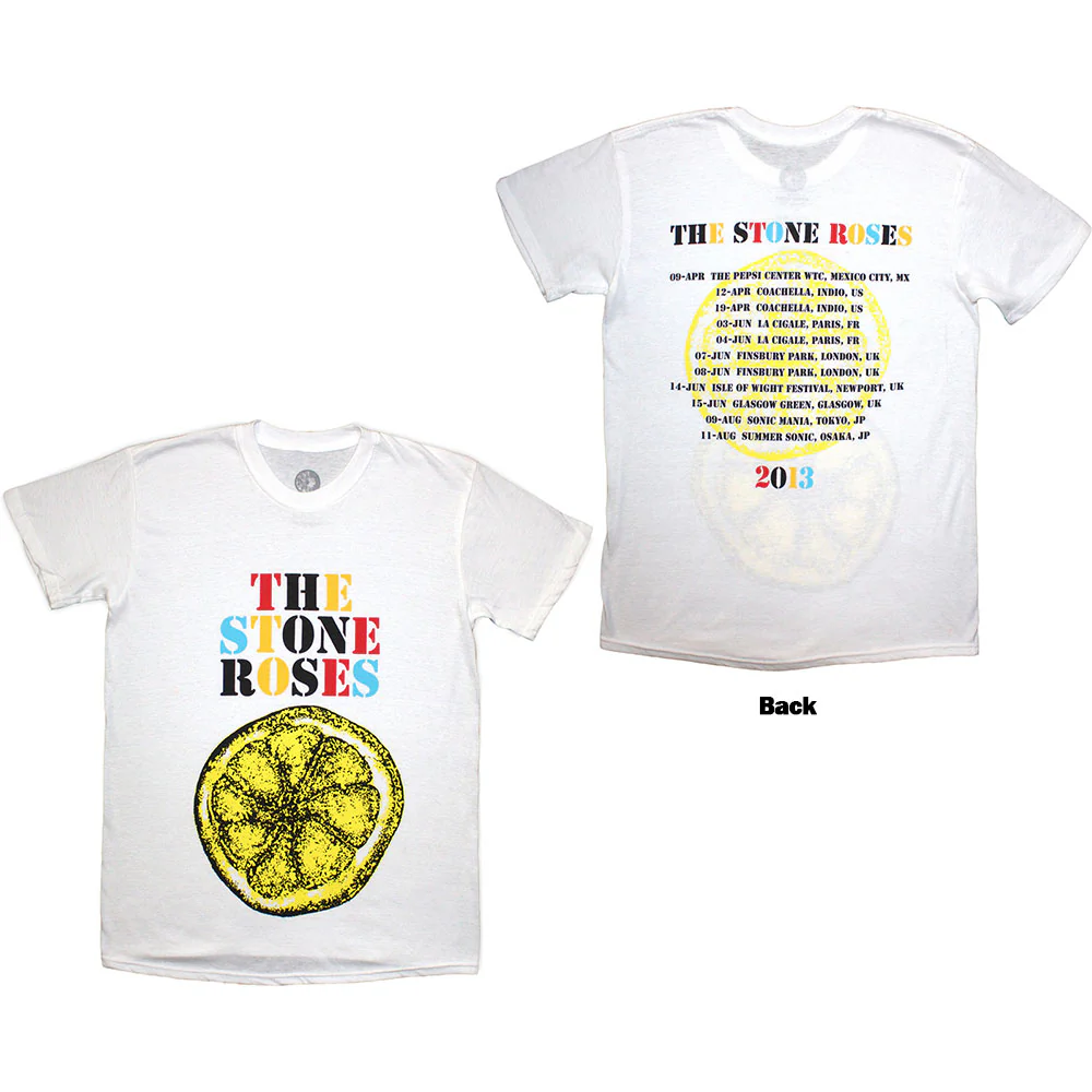 The Stone Roses Tour 2013 White Small T-Shirt - Image 3