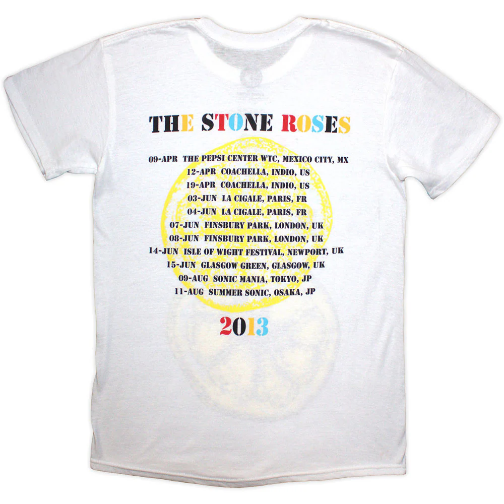 The Stone Roses Tour 2013 White XX-Large T-Shirt - Image 2