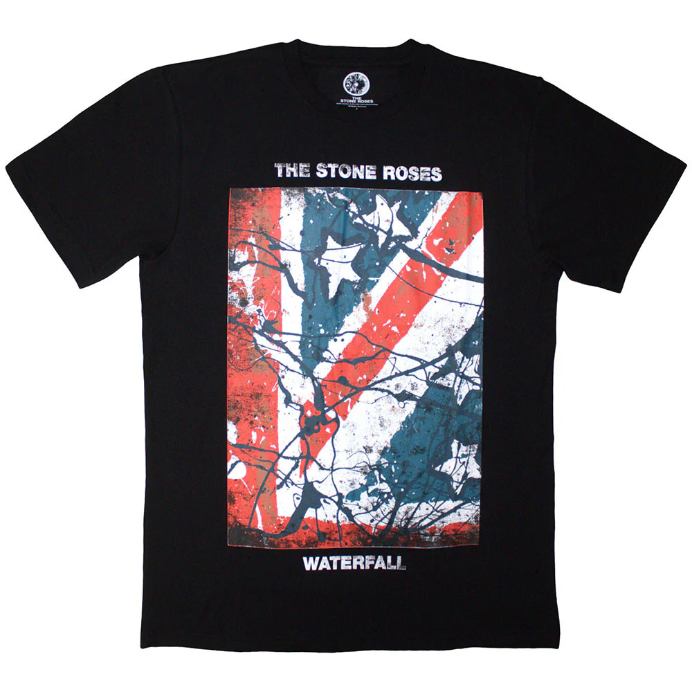 The Stone Roses Waterfall Black X-Large T-Shirt