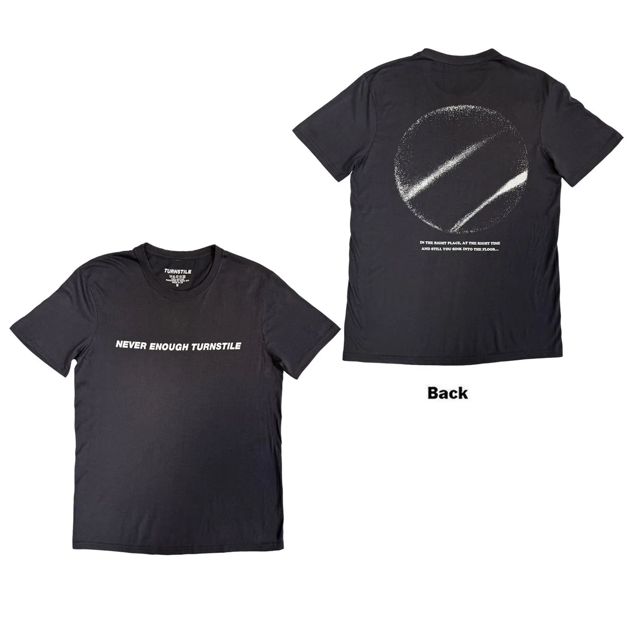 Turnstile Right Place, Right Time Charcoal Grey Small T-Shirt - Image 3