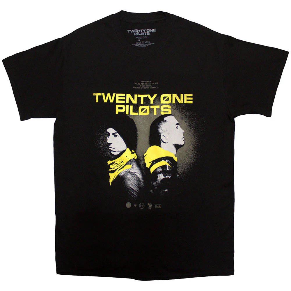 Twenty One Pilots Back to Back Black Medium T-Shirt