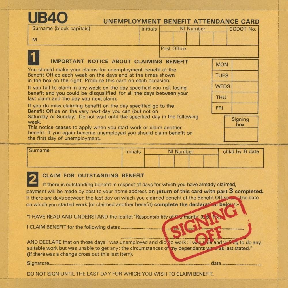 UB40 Signing Off Vinyl LP Red Colour