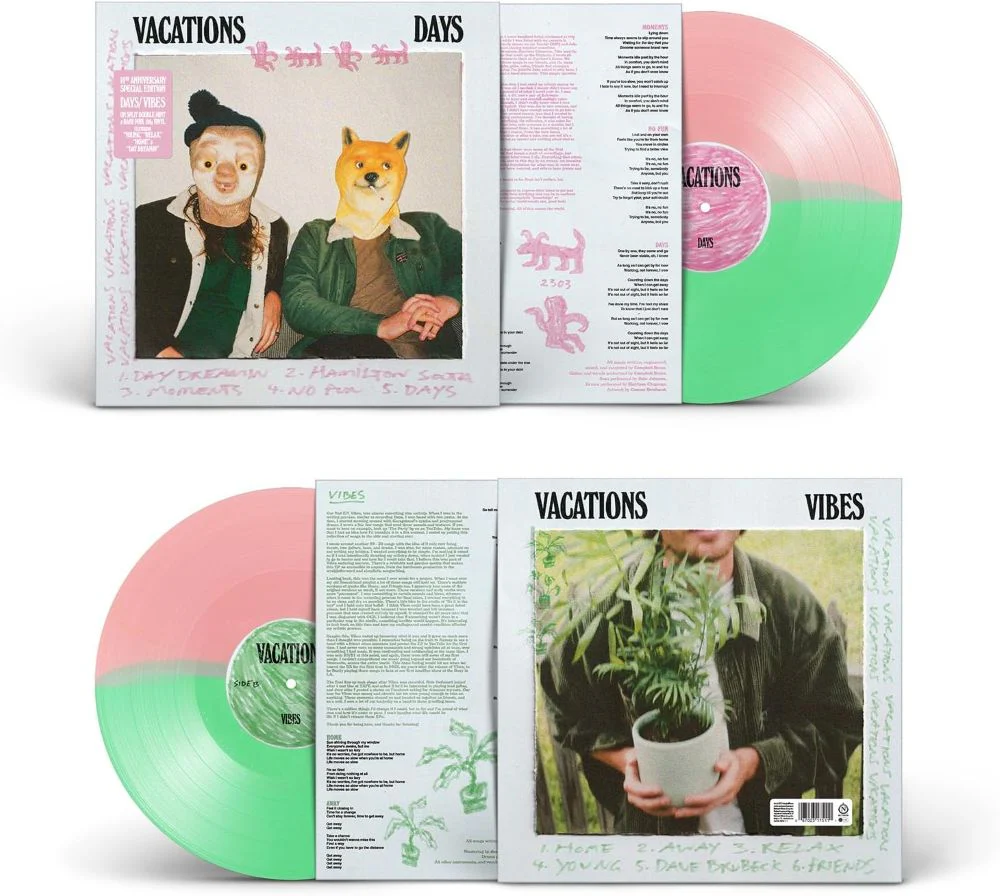 Vacations Days/Vibes Vinyl LP Mint & Baby Pink Colour 2025