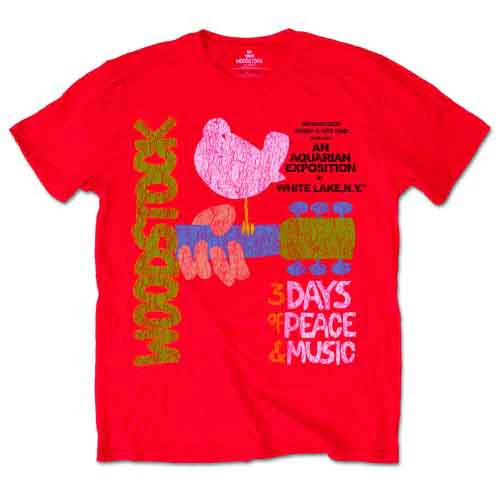 Woodstock Classic Vintage Poster Red XX-Large T-Shirt