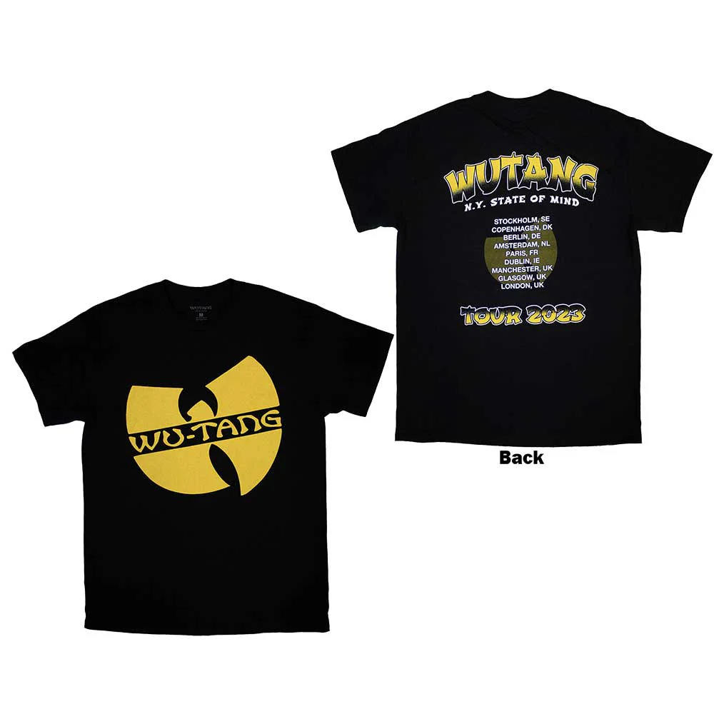 Wu-Tang Clan Tour '23 Slanted Logo State Of Mind Black Large T-Shirt - Image 3