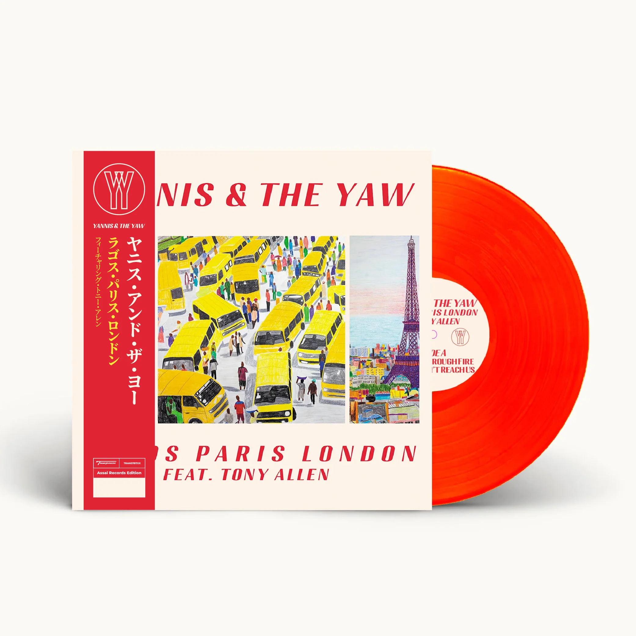 Yannis & The Yaw feat. Tony Allen Lagos Paris London EP Signed Assai Obi Edition Red Colour 2024 - Image 3