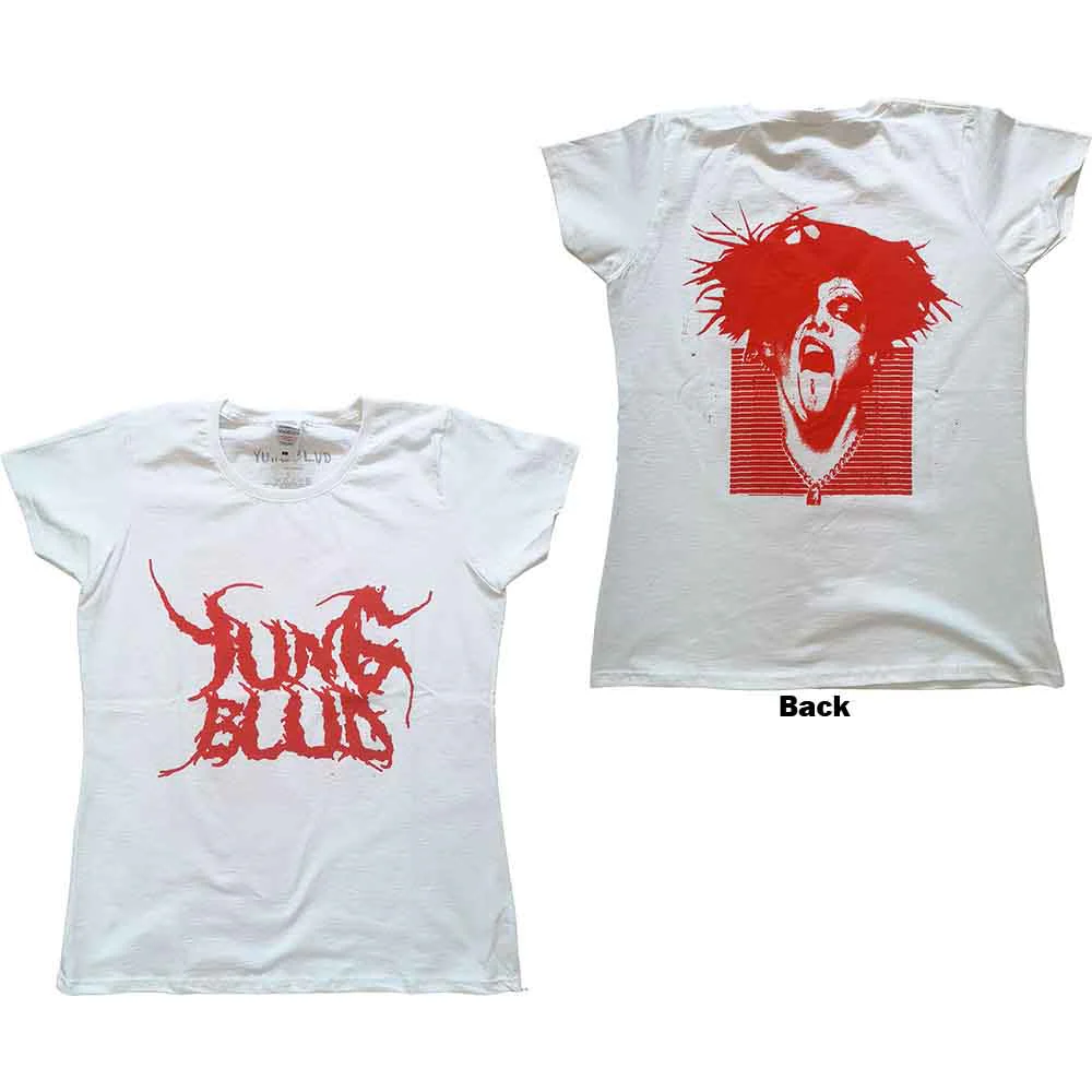 Yungblud Deadhappy White Ladies Large T-Shirt - Image 3