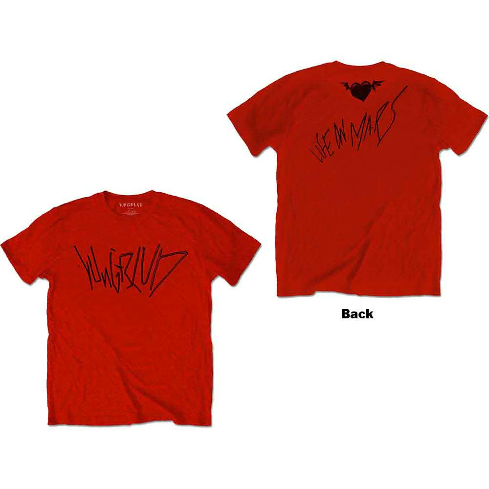 Yungblud Life on Mars Red Small T-Shirt - Image 3